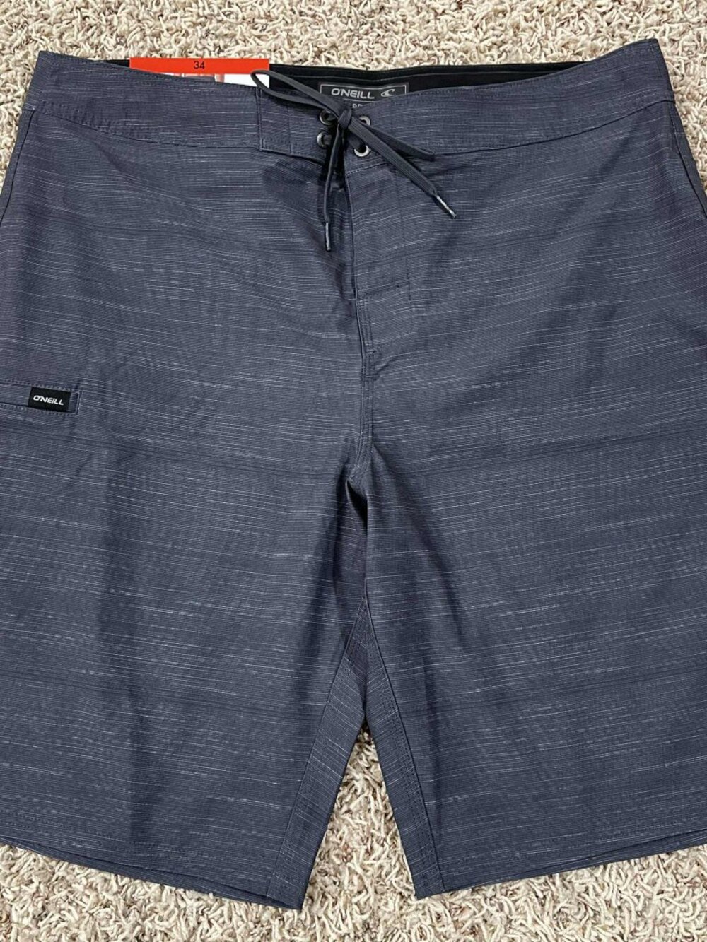 O'NEILL Men’s Stoked Quick Dry Lightweight Boardshorts Charcoal, Size 34 (New)